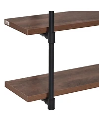 Homcom 37.5" Industrial 3-Tier Floating Storage Bookshelf Bracket,
