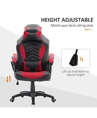 Homcom Massage Chair Office Computer Task Heating Recliner Swivel w/Headrest