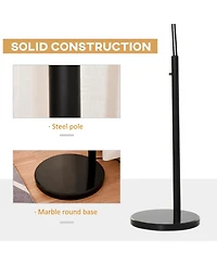 Homcom Arc Floor Lamp w/3 Hanging Drum Shape Lampshade, and Flexible Steel Pole