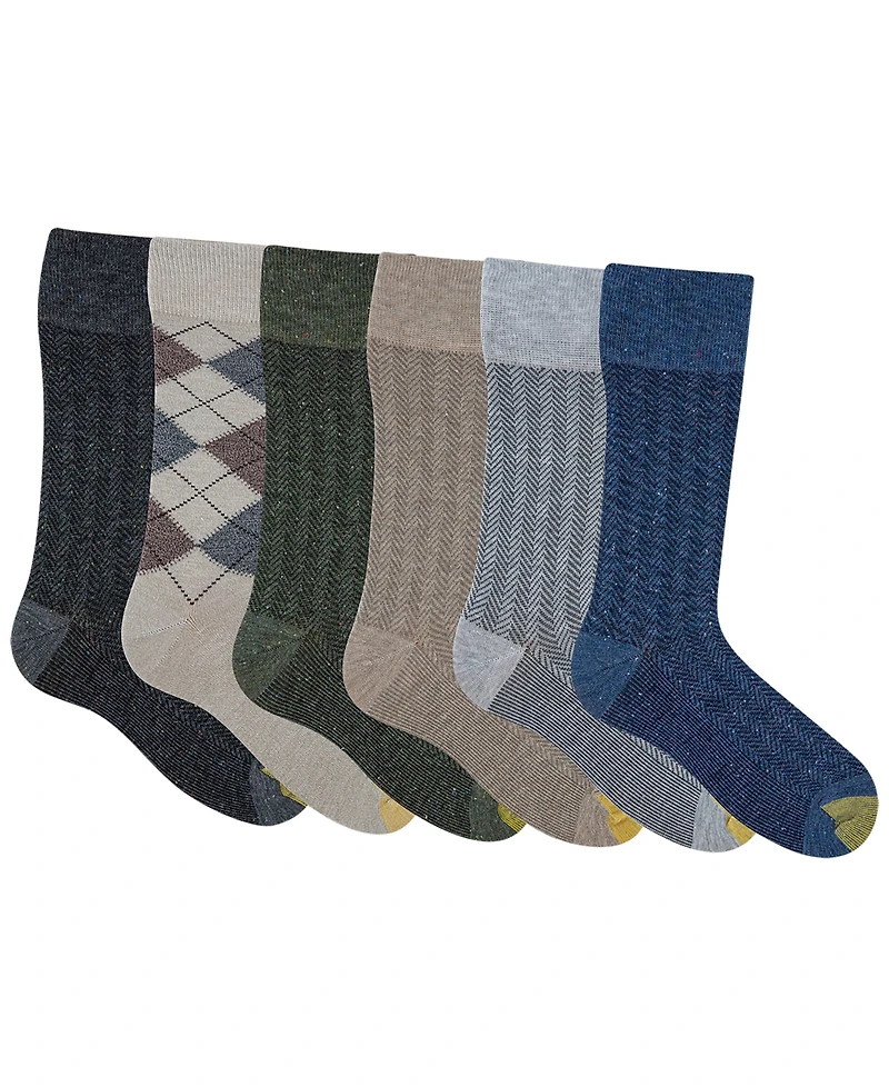 Gold Toe Men's 6-pack Cambridge Solid Crew Socks