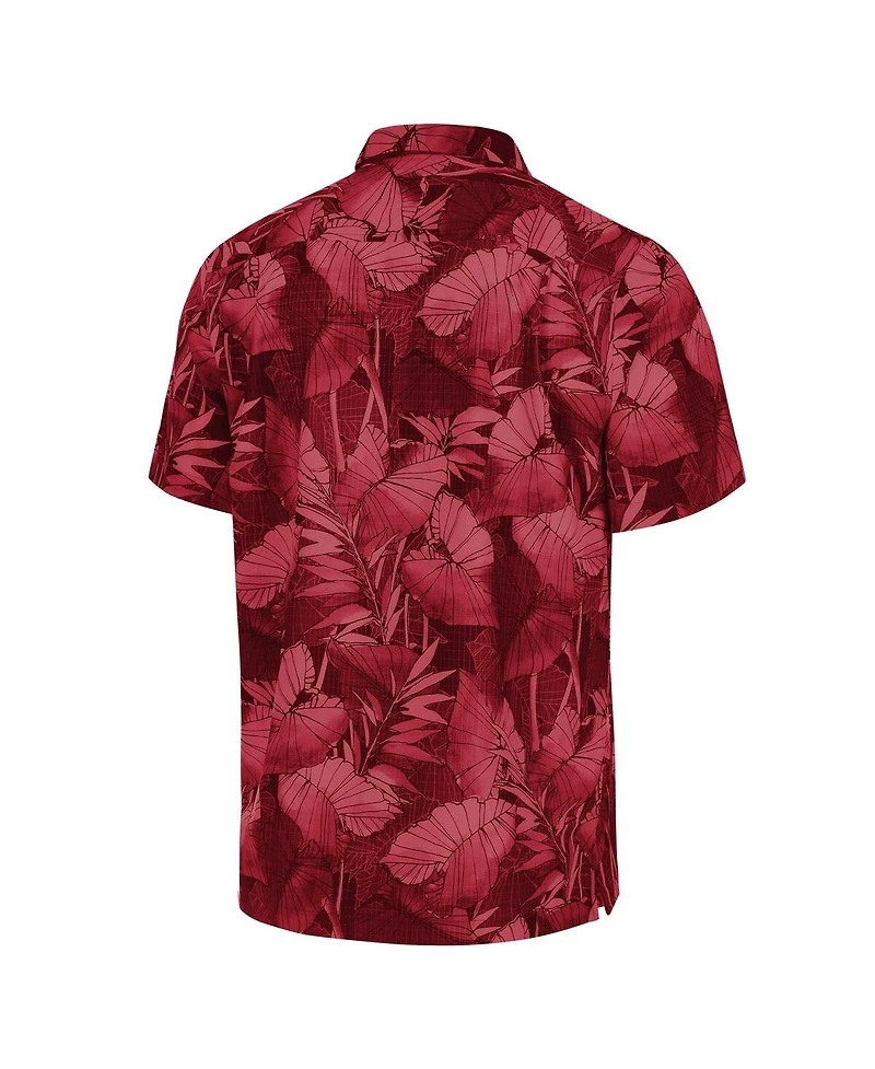 Tommy Bahama Men's Burgundy Washington Commanders Big Tall Coast Nuevo Fronds IslandZone Button-Up Shirt