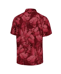 Tommy Bahama Men's Burgundy Washington Commanders Big Tall Coast Nuevo Fronds IslandZone Button-Up Shirt