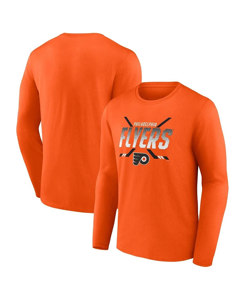 Fanatics Men's Orange Philadelphia Flyers Covert Long Sleeve T-Shirt