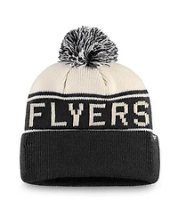 Fanatics Men's Black Philadelphia Flyers Heritage Cuffed with Pom Knit Hat