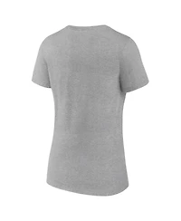 Fanatics Women's Steel Sporting Kansas City Logo V-Neck T-Shirt