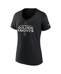 Fanatics Women's Black Vegas Golden Knights Confidential Program V-Neck T-Shirt