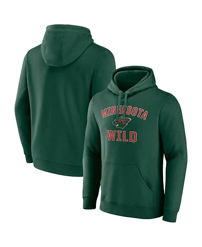 Fanatics Men's Green Minnesota Wild Victory Arch Pullover Hoodie
