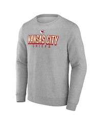 Fanatics Men's Heather Gray Kansas City Chiefs Bold Move Pullover Sweatshirt