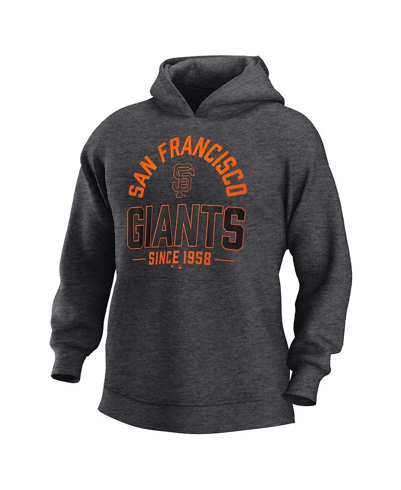 Fanatics Men's Heather Charcoal San Francisco Giants Fleece Pullover Hoodie