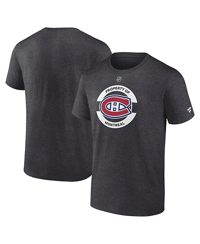 Fanatics Men's Heather Charcoal Montreal Canadiens Authentic Pro Core Secondary T-Shirt