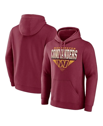 Fanatics Men's Burgundy Washington Commanders Geometric Chrome Pullover Hoodie