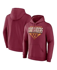 Fanatics Men's Burgundy Washington Commanders Geometric Chrome Pullover Hoodie