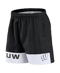 Fanatics Men's Black Wisconsin Badgers Elements Intensity Woven Shorts