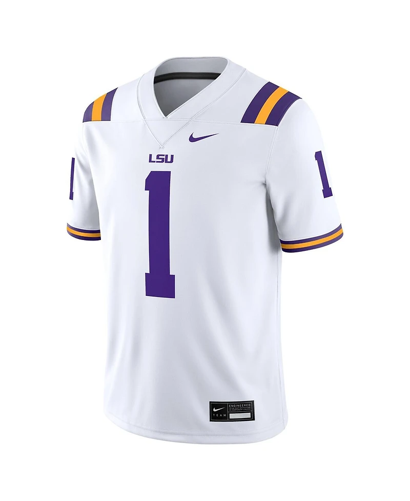 Nike Men's 1 White Lsu Tigers Game Jersey