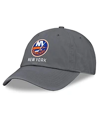 Fanatics Men's Charcoal New York Islanders Washed Adjustable Hat
