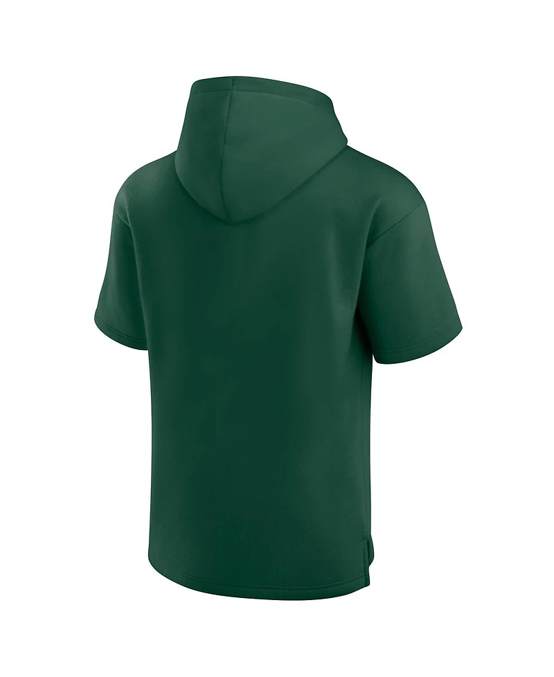 Fanatics Men's Green Michigan State Spartans Ready Short Sleeve Pullover Hoodie