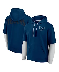 Fanatics Men's and Women's Navy Houston Texans Sleek Elements Pullover Hoodie