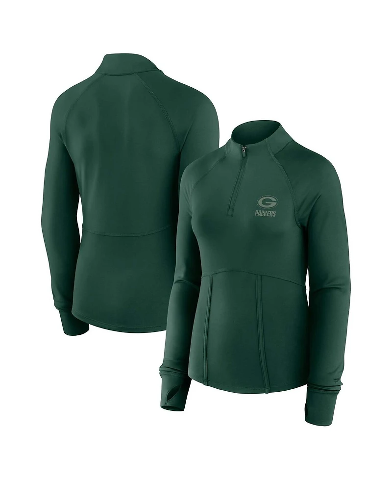 Fanatics Women's Green Bay Packers Elements Raglan Quarter-Zip Jacket