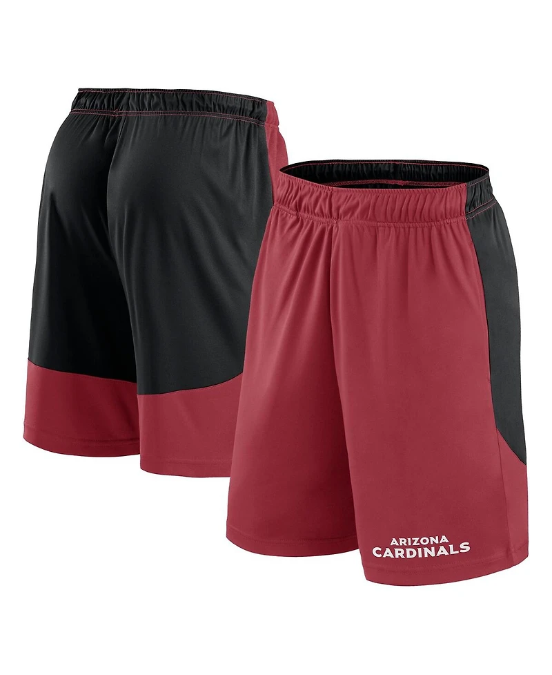 Fanatics Men's Cardinal/Black Arizona Cardinals Launch Shorts