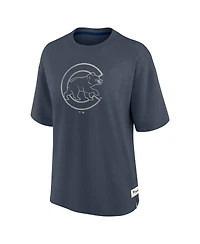 Fanatics Women's Blue Chicago Cubs Oversized Elements Raw Edge Future Ground T-Shirt
