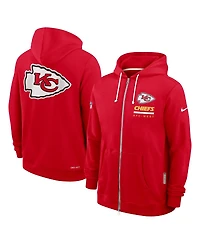 Nike Men's Red Kansas City Chiefs Sideline Utility Player Performance Full-Zip Hoodie