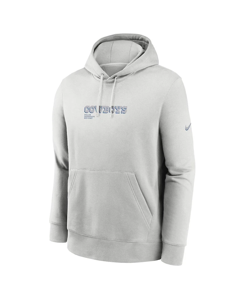 Nike Men's Gray Dallas Cowboys Edge Pack French Terry Club Pullover Hoodie