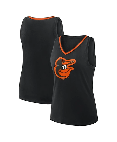 Logo Athletic Women's Black Baltimore Orioles Stellar Win V-Neck Tank Top