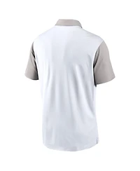Nike Men's White/Gray Penn State Nittany Lions Athletic Prep Legacy Logo Vapor Performance Polo Shirt