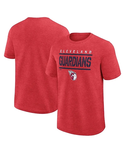 Logo Athletic Men's Heather Red Cleveland Guardians Top Notch T-Shirt