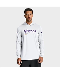 Nike Men's White Minnesota Vikings Sideline Pure Fury Performance Long Sleeve Hoodie T-Shirt