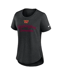 Nike Women's Black Washington Commanders Script Tri-Blend T-Shirt