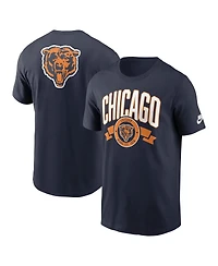 Nike Men's Navy Chicago Bears Rewind Front and Back Hit Essential T-Shirt