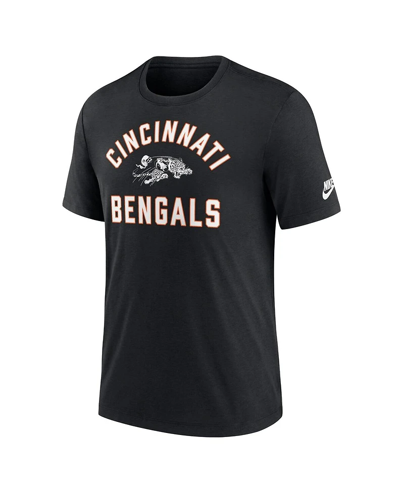 Nike Men's Black Cincinnati Bengals Favorable Timeline Tri-Blend T-Shirt