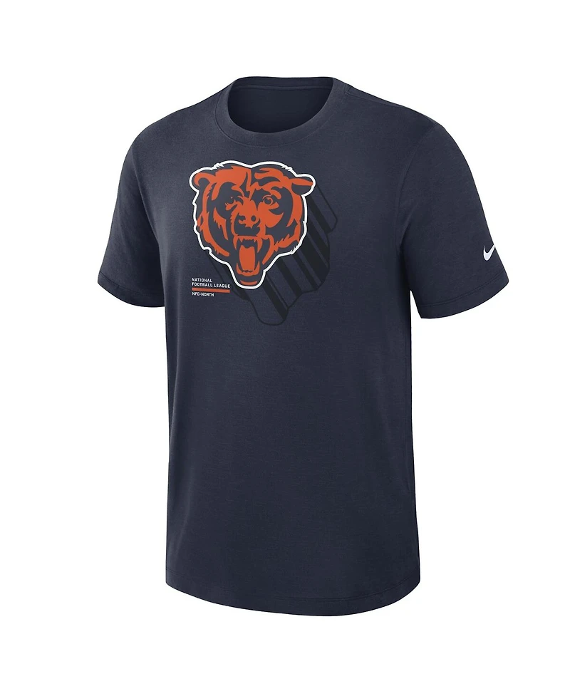 Nike Men's Navy Chicago Bears Left End Run Slub Performance T-Shirt