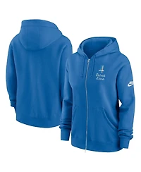 Nike Women's Blue Detroit Lions Phoenix Rewind Full-Zip Hoodie