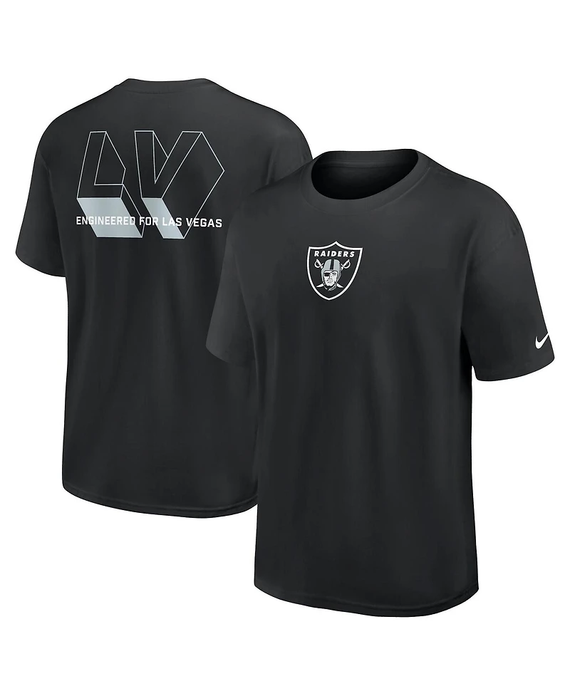 Nike Men's Black Las Vegas Raiders Dominate the Game Essential Max90 T-Shirt