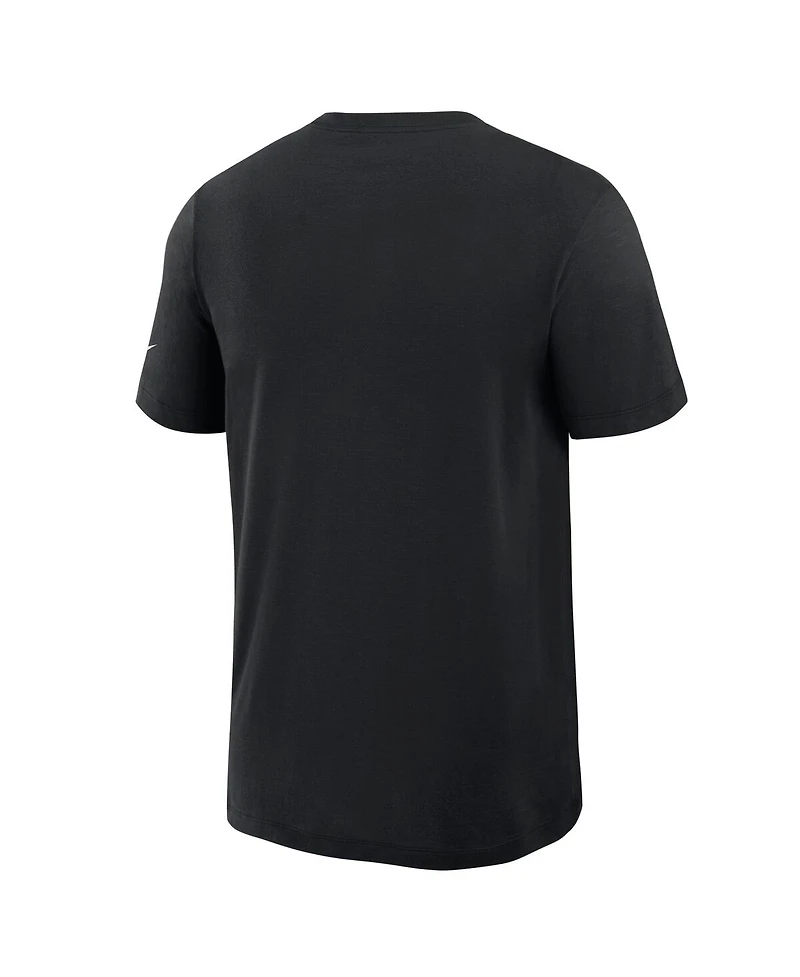 Nike Men's Black Las Vegas Raiders Left End Run Slub Performance T-Shirt