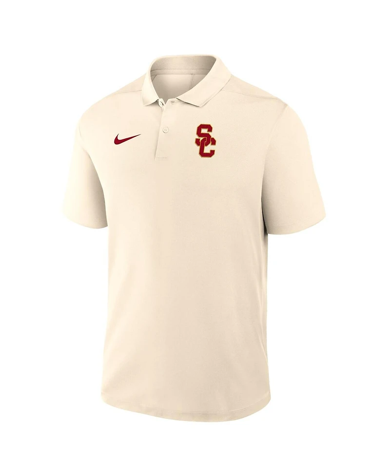 Nike Men's Tan Usc Trojans Primary Logo Victory Performance Polo Shirt