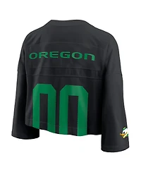 Nike Women's Black Oregon Ducks Cropped Mesh Fashion Jersey