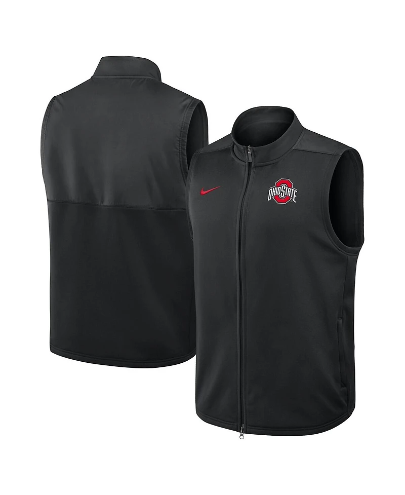 Nike Men's Black Ohio State Buckeyes Primetime Victory Performance Full-Zip Vest