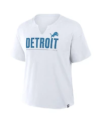 Fanatics Women's White Detroit Lions Redzone Slub Boxy T-Shirt