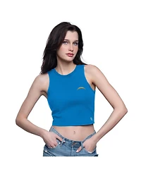 Starter Women's Powder Blue Los Angeles Chargers Show Up Cropped Tank Top