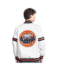 Starter Men's White Houston Astros Cooperstown Scout Full-Snap Varsity Jacket