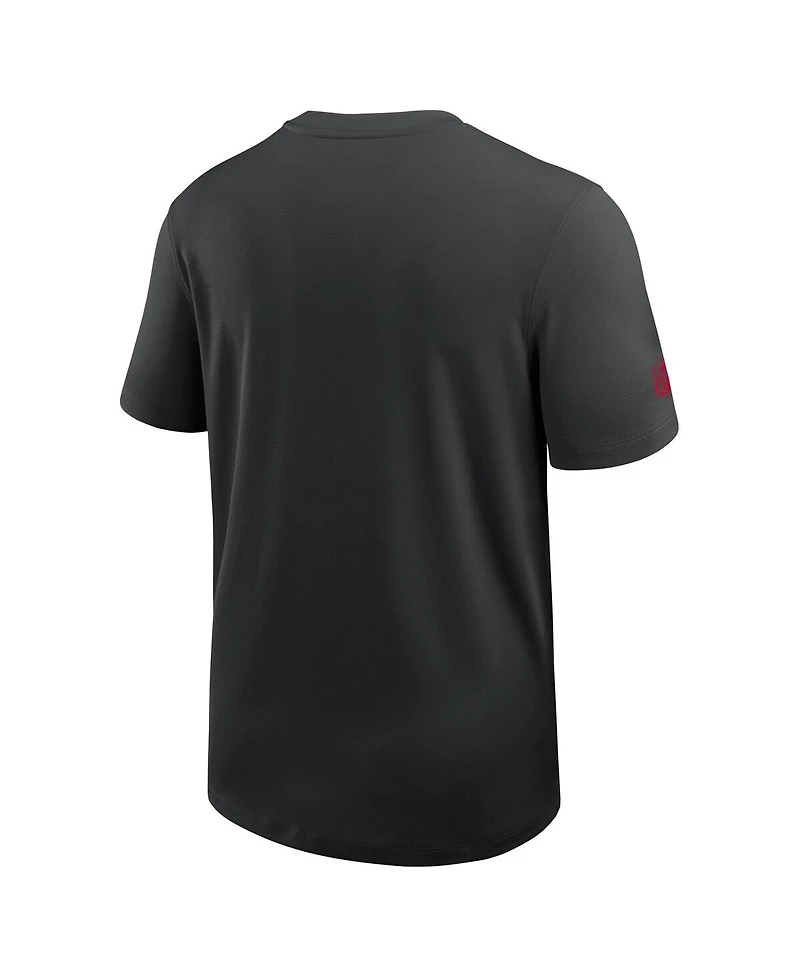 Nike Men's Black Atlanta Falcons Sideline Uv Performance Coach Shirt