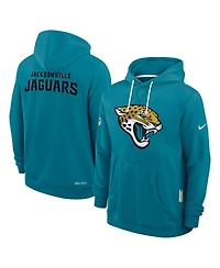 Nike Men's Teal Jacksonville Jaguars Sideline Initial Home Performance Pullover Hoodie