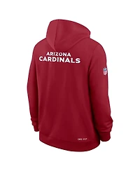 Nike Men's Cardinal Arizona Cardinals Sideline Initial Home Performance Pullover Hoodie