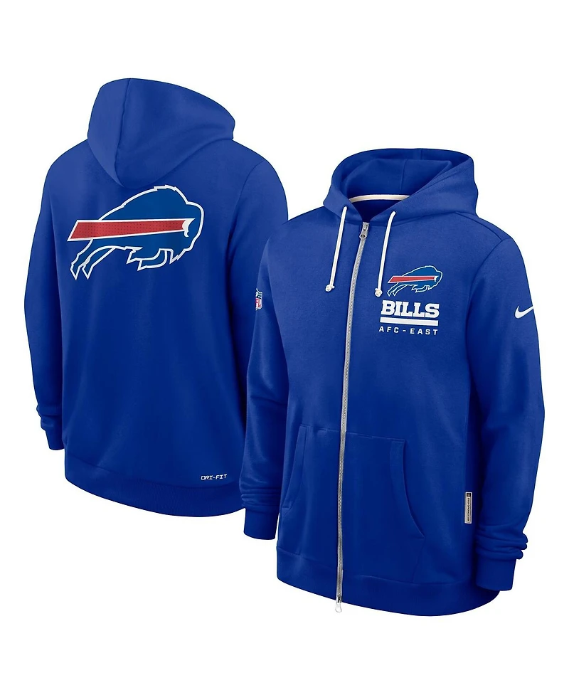 Nike Men's Royal Buffalo Bills Sideline Utility Player Performance Full-Zip Hoodie