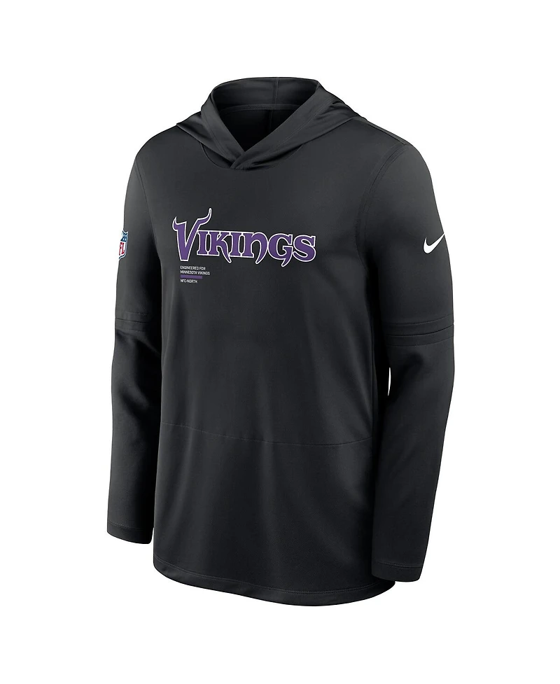 Nike Men's Minnesota Vikings Sideline Pure Fury Performance Long Sleeve Hoodie T-Shirt