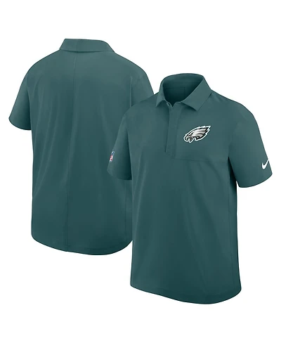 Nike Men's Midnight Green Philadelphia Eagles Sideline City Pride Woven Performance Polo Shirt