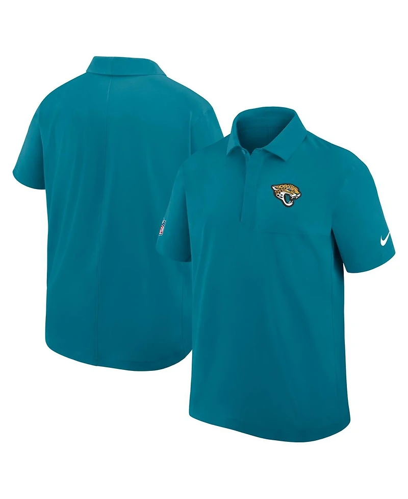 Nike Men's Teal Jacksonville Jaguars Sideline City Pride Woven Performance Polo Shirt